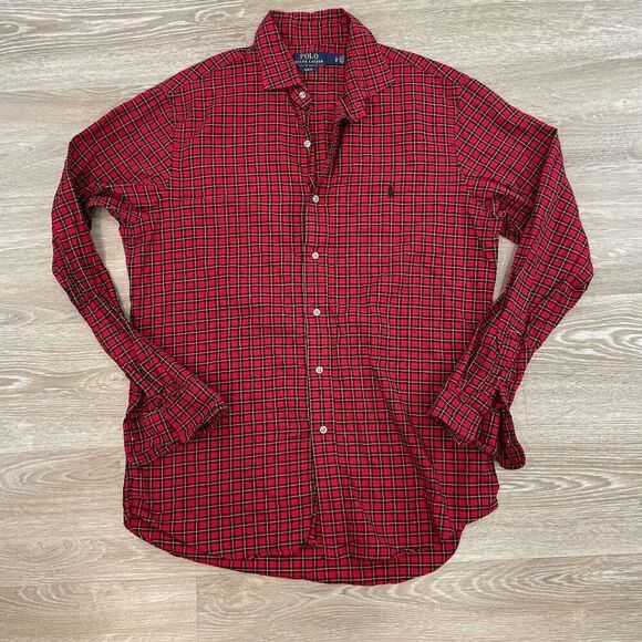 Polo by Ralph Lauren Red Plaid Casual Button Down Shirt - Picture 1 of 8